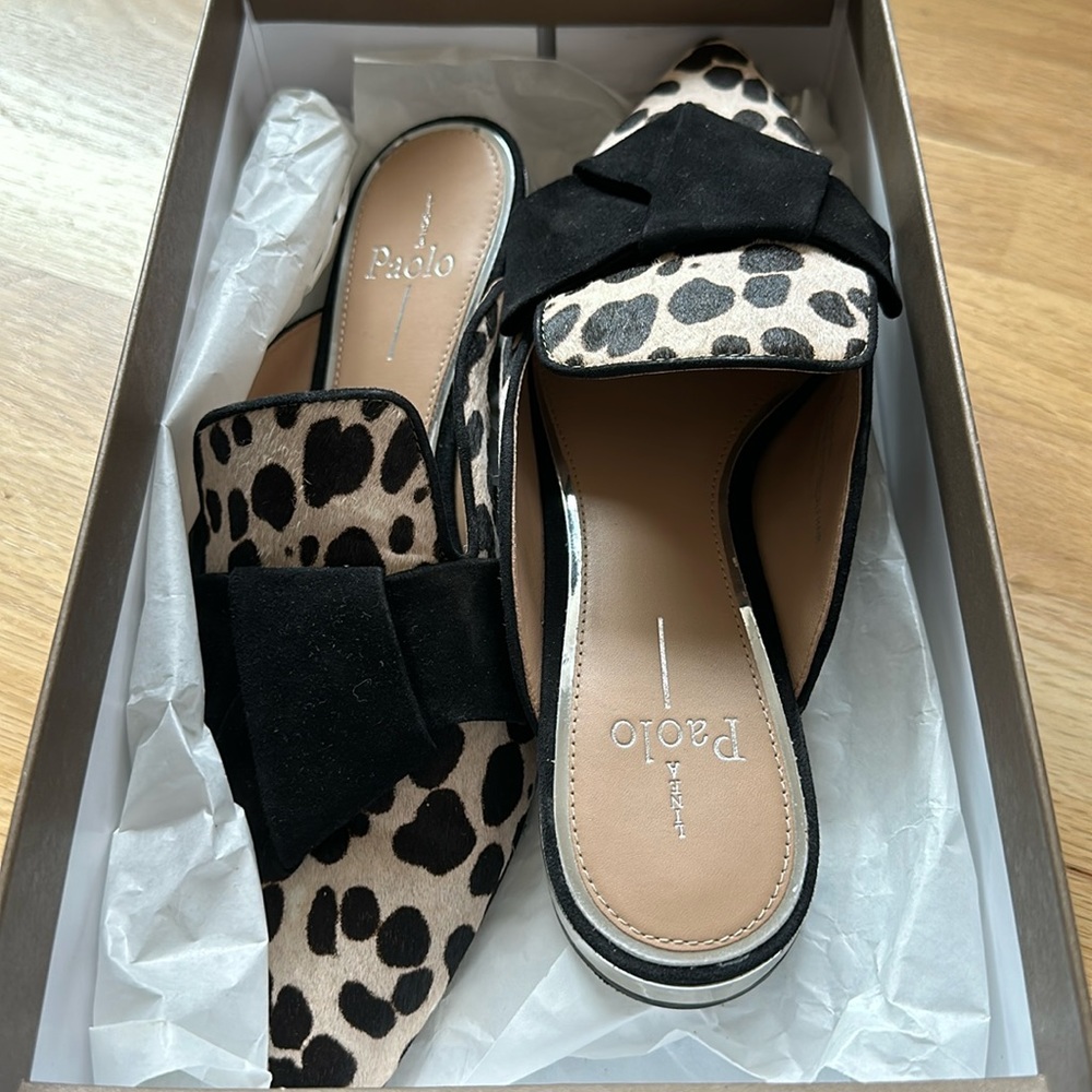 Paolo Bow Flat leopard